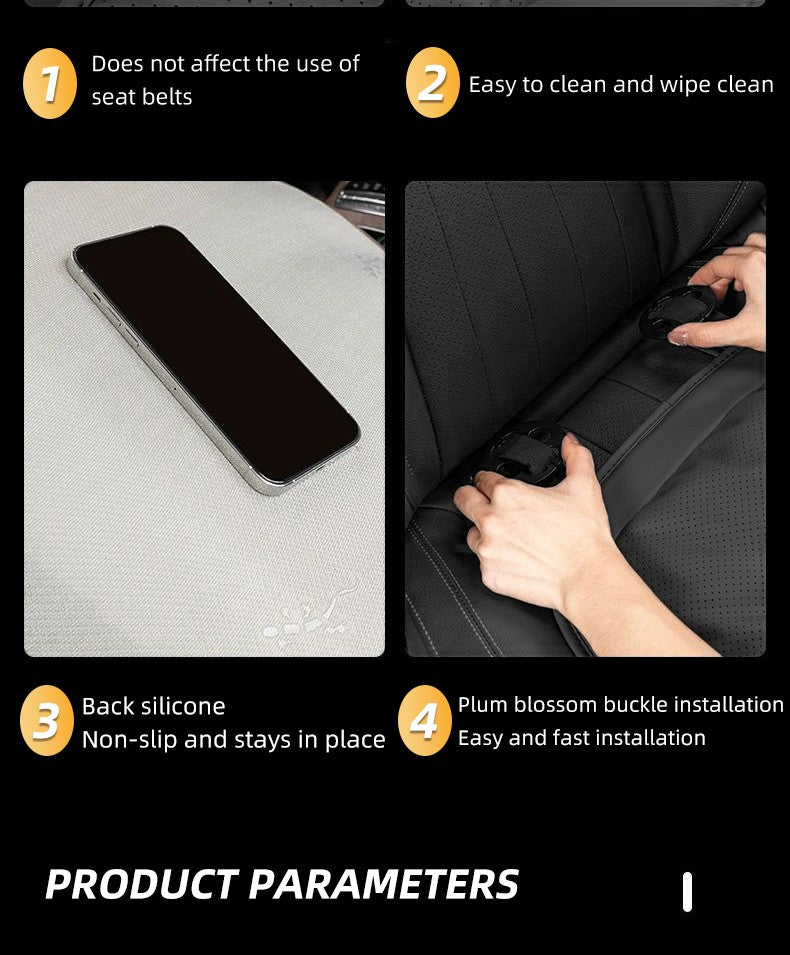 Leather Car Seat Cover Universal Four Seasons Car Front/Rear Seat Cushion for  Audi A1 A3 A4 A5 A6 A7 A8 Car Chair Protector Pad