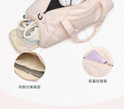 LEE Dry Pocket Sports Fitness Gym Bag for Women Men Large Capacity Waterproof Oxford Duffel Luggage Travel Bag Shoe Compartment