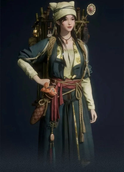 Game Where Winds Meet Yingying Cosplay Costume Ancient Hermit Hero Yingying Hanfu Carnival Convention Event Female Swordsman Set