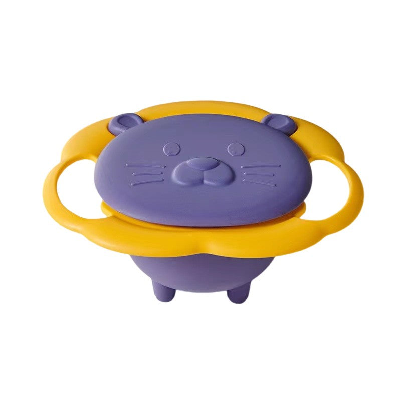Baby Baby CHILDREN'S Bowl 360 Degree Rotation Gyro Bowl Lion Bowl Balance Bowl Do Not Pour Anti-scald and Anti-fall Eating Bowl