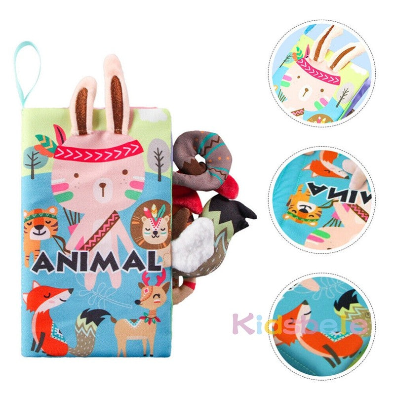 Soft Baby Books 0-6 Months Infants Toy 0 to 12 Months Crinkle Cloth Books For Newborns Stroller Toys Tummy Time  Sensory Toys