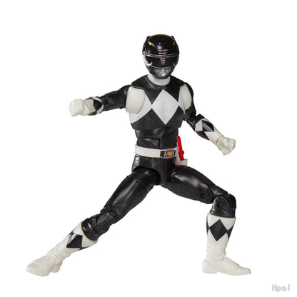 ?Promoções Quentes?Hasbro Original Power Rangers Lightning Collection Mighty Morphin Power Rangers Boneco Ranger Preto Figura de Anime Presente