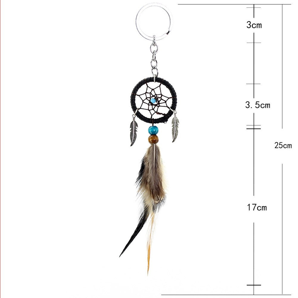 Mini Dream Catcher Car Pendant Accessory Interior for Girls Feather Mirror Hanging Pendant Home Decor Lucky Car Ornament Girls