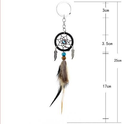 Mini Dream Catcher Car Pendant Accessory Interior for Girls Feather Mirror Hanging Pendant Home Decor Lucky Car Ornament Girls