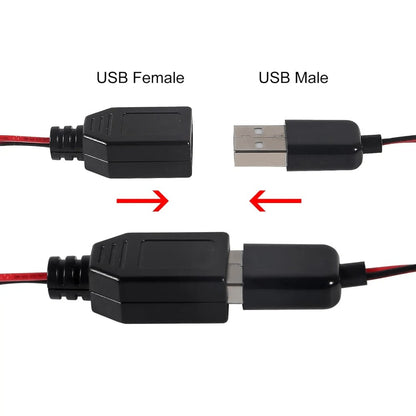 USB to Alligator Clip Adapter Cable Male Female USB to Alligator Clip Probe USB Cables with Alligator Clip for Circuit Test