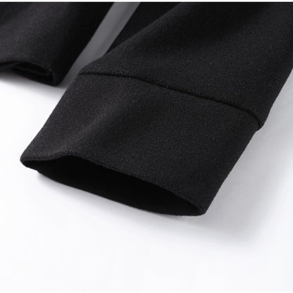 Elegant Stand Collar Woolen Jacket For Women Y2K Single Breasted Button Pockets Coat Lady 2025 Autumn Winter Street Chic Outwear