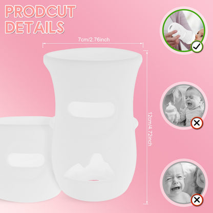 Silicone Sleeves Silicone Baby Bottle Cover Insulated Glass Bottle Compatible with AVENT Glass Natural Baby Bottle 4/8Oz