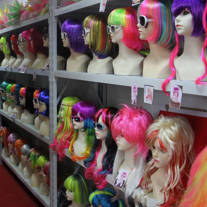 Anxin Hot Selling Long Anime Cosplay Heat Resistant Halloween Party Wig