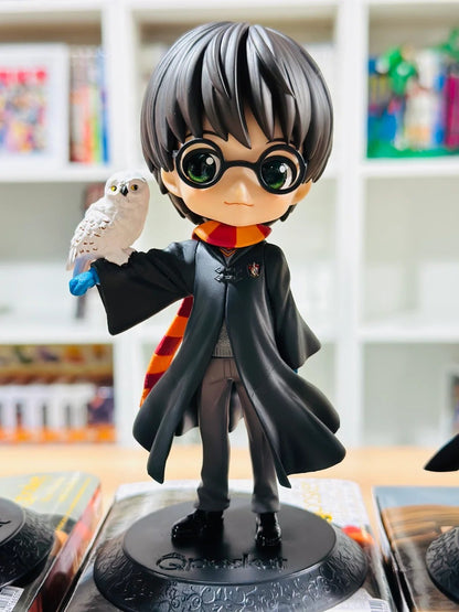 14cm Original Bandai Q Posket Harry Potter Series Versão Personagem Draco Malfoy Hermione Action Figure Anime Colecionável Bonecas Infantis