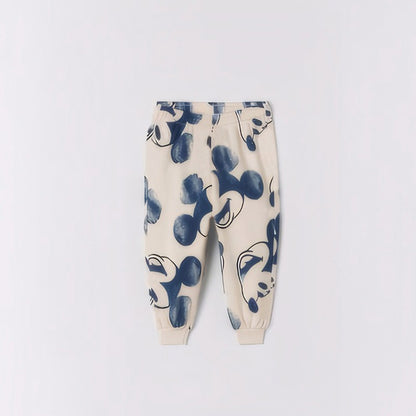 New Fashion Baby Clothes Sets Mickey Mouse Printed Long Sleeved Sweatshirt + Pant Toddler Boy Girl Outfits