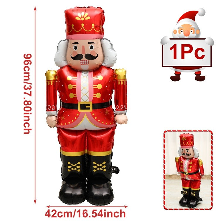 1pc Large Christmas Standing Foil Balloons Christmas Tree Santa Claus Snowman Nutcracker Christmas Foil Balloon New Year Balloon