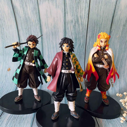 Anime Demon Slayer Action Figures Kimetsu No Yaiba Shinobu Nezuko Bonecas de PVC Coleção Modelo Enfeites Brinquedos Derivados do Japão