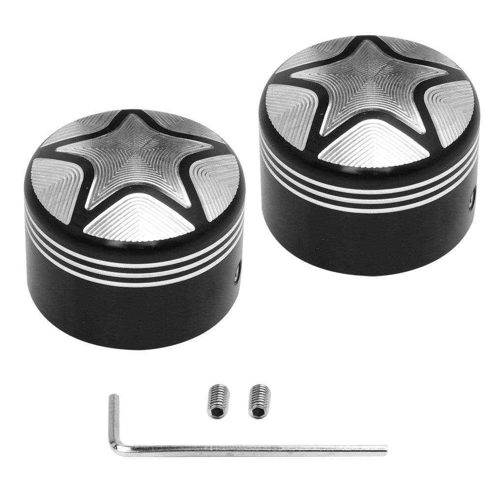 Tampa da Porca do Eixo Dianteiro da Motocicleta CNC em Alumínio Preto/Cromado para Harley Sportster XL XG Touring Dyna VRSC Softail Street Glide