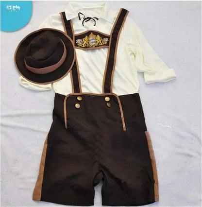 Hansel Bavarian Lederhosen Oktoberfest Costume for Men German Beer Festival Outfit Cos Clothes Cos Costume Man