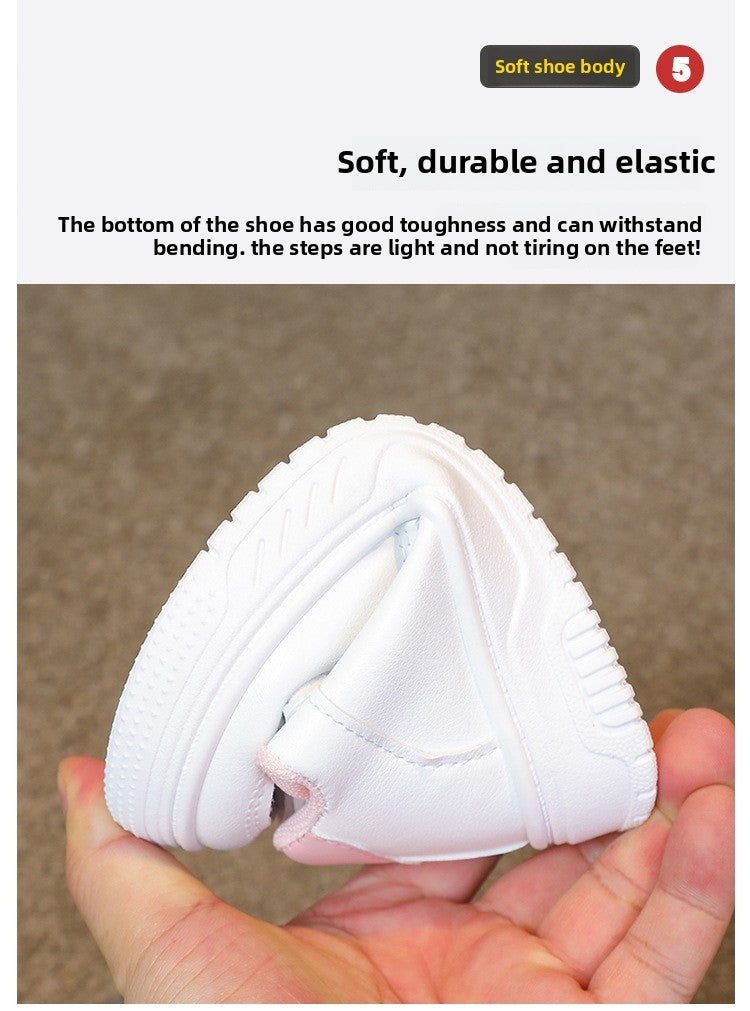 2025 Girl shoe spring Autumn Boy White Shoe Casual Running kid Shoe Anti Slip Soft Sole Sneaker kid tenis Hot selling item