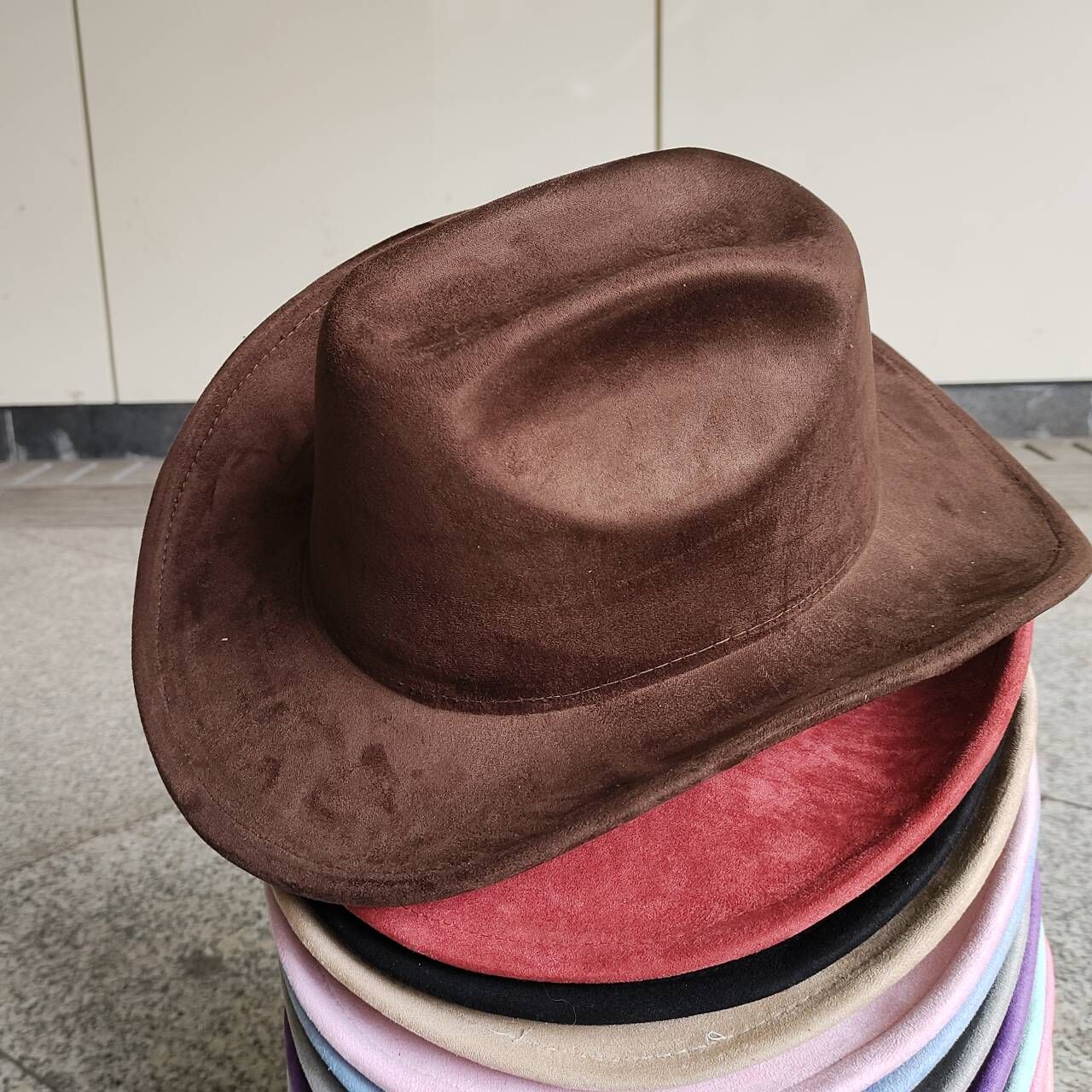 Suede Cowboy Hat Double Concave Top Classic Vintage Mens Womens Western Cowboy Hat ?????????? ?????