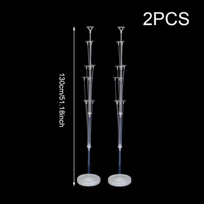 Runto 2 sets Balloon Stand with Base, Balloon Column Stand for Wedding Christmas New Year Birthday Graduation Party Decor