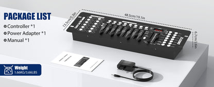 Somspot 192 DMX Controller DJ Equipment DMX 512 Grand Console Stage Lighting Controller For Par Light Moving Head Clubs Concerts
