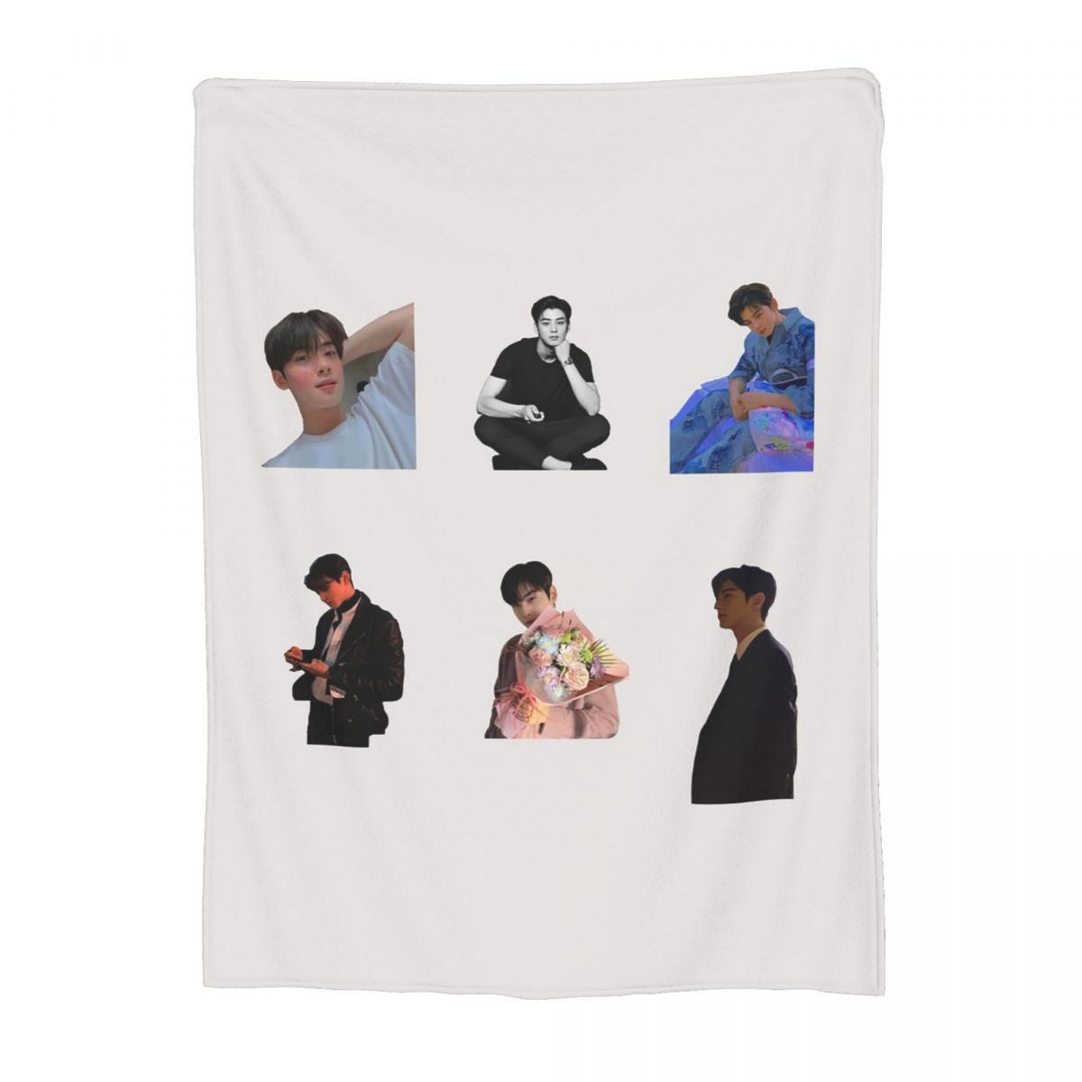 Cha EunWoo Kpop Astro Blankets Soft Warm Flannel Throw Blanket Cover for Bed Living room Picnic Travel Home Sofa