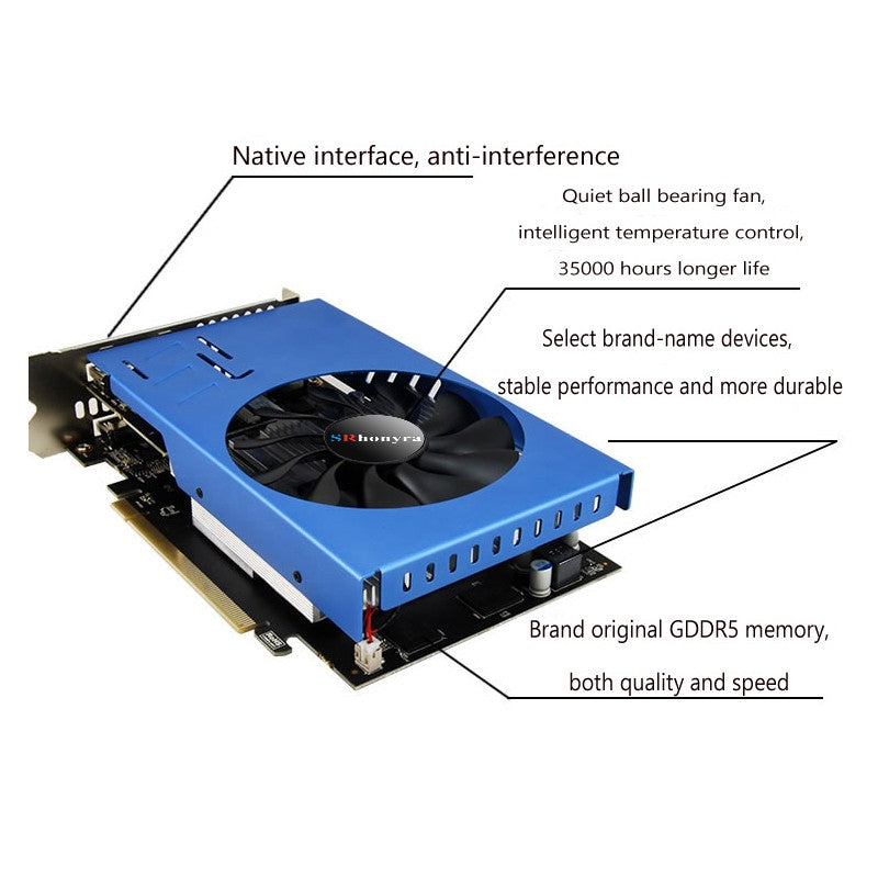SRhonyra AMD R7 350 Graphics Card Multi- display 2/4GB GDDR5 128bit 6 HDMI Multi Screen Splicing Video Card GPU EDID