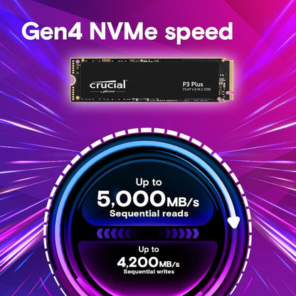 Crucial P3 Plus 1TB 2TB PCIe Gen4 NVMe M.2 SSD Interno (Pacote OEM) & Crucial NVME 2280 P310 1TB SSD & Crucial T500 1TB