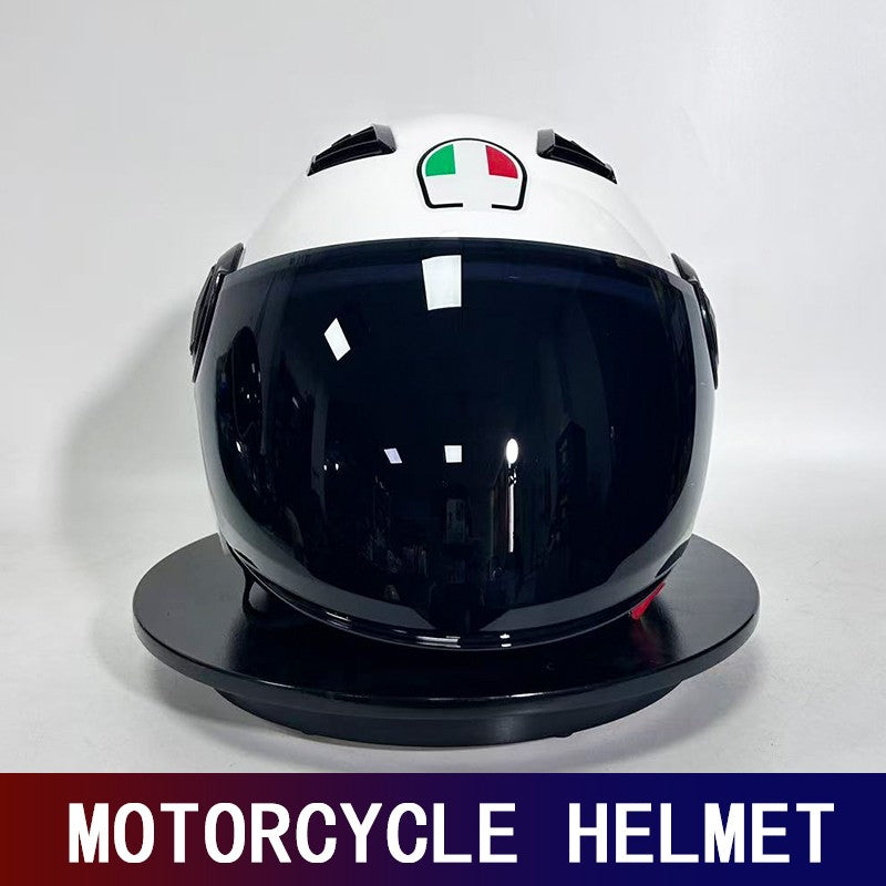 Novo capacete de motocicleta três quartos, capacete elétrico completo para homens e mulheres, capacete de motocicleta para pilotagem, meio capacete de inverno, quente