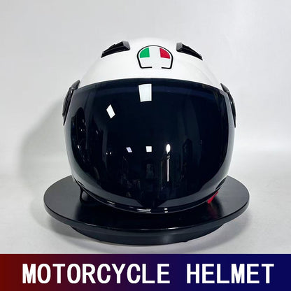 Novo capacete de motocicleta três quartos, capacete elétrico completo para homens e mulheres, capacete de motocicleta para pilotagem, meio capacete de inverno, quente