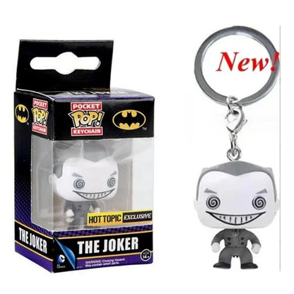 FUNKO POP Filmes Esquadrão Suicida O Coringa Arlequina Rei Tubarão Chaveiro Brinquedo Boneco de Ação Coleção de Brinquedos para Crianças com Caixa