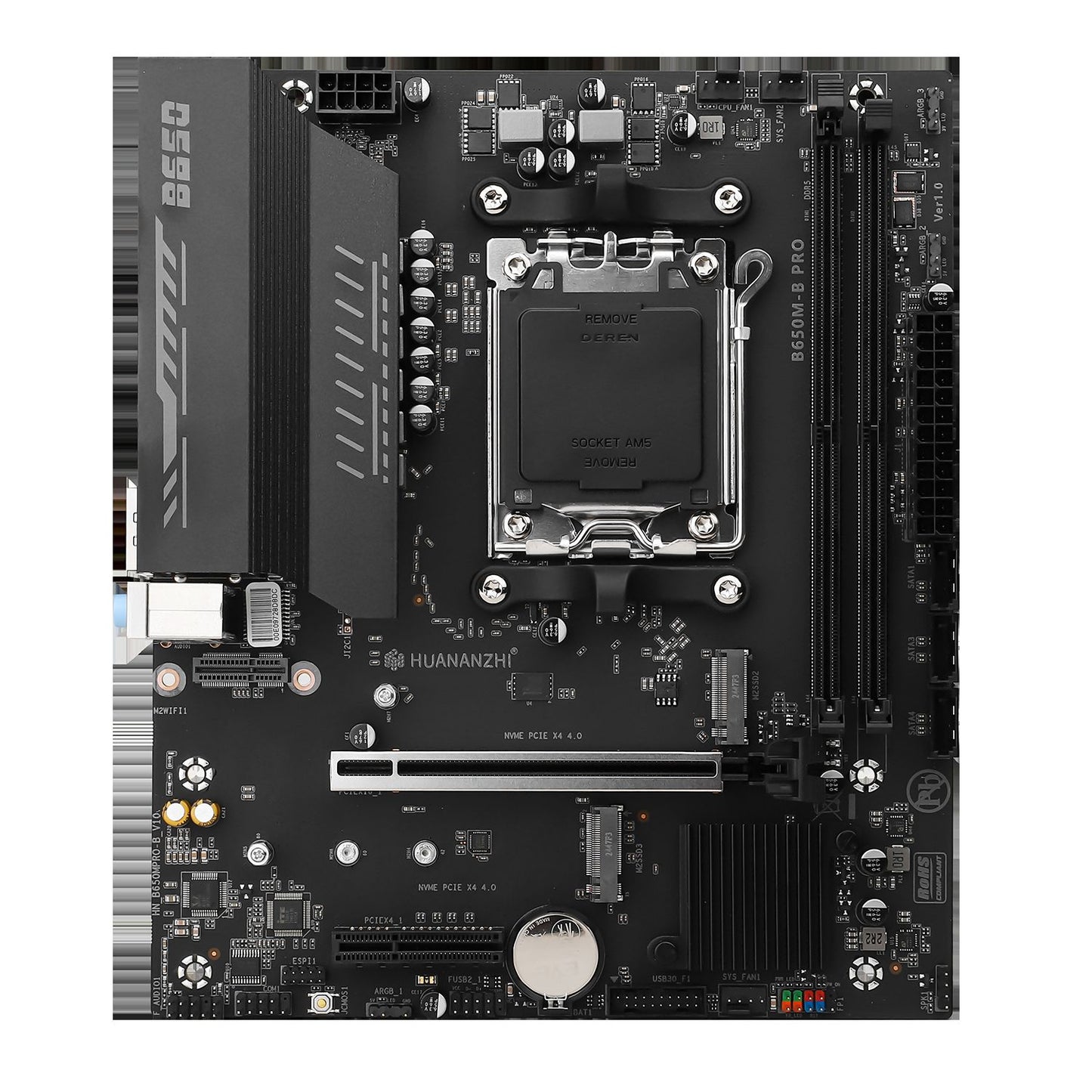 HUANANZHI B650M B PRO AMD AM5 Motherboard Support Ryzen R5 R7 7000 8000 9000 Series M.2 NVME WIFI Dual Channel DDR5 EXPO RAM