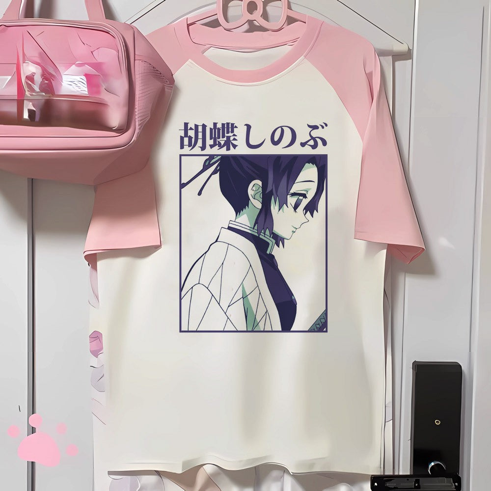 Mitsuri top women anime t shirt girl 2000s Japanese funny clothing