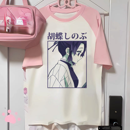 Mitsuri top women anime t shirt girl 2000s Japanese funny clothing