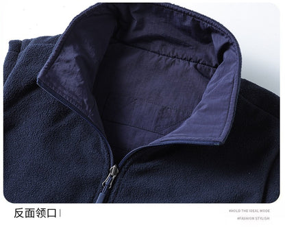 Colete de Pesca Masculino de Veludo Outono e Primavera Novo, Casaco de Veludo para Homem, Colete de Trabalho Solto e Moderno com Vários Bolsos para Homens de Meia-Idade