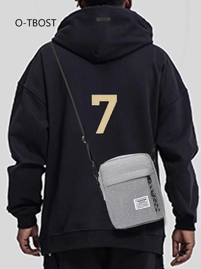 Men's Satchel Fashion Oxford Cloth Shoulder Bag Men's Casual Diagonal Crossover Fashion Hand Machine Small Square Bag