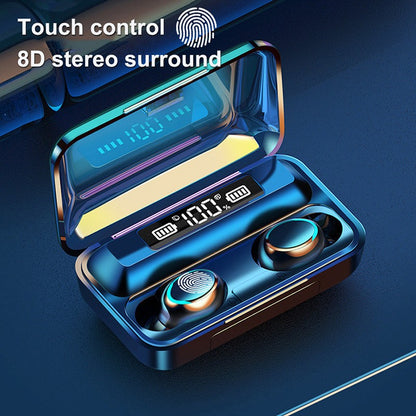 2024 NEW F9-5c TWS Bluetooth Earphones Wireless Headphone 9D Stereo Sports Waterproof Earbuds HD Calling Headset With Microphone