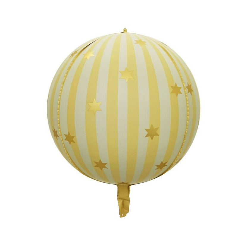 Merry Christmas Round Foil Balloons StripedStar Festive Ballons Party Birthday Home Decoration Supplies