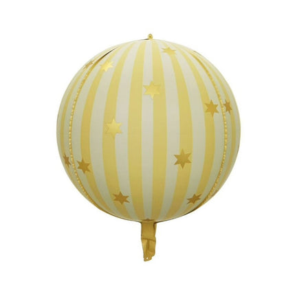 Merry Christmas Round Foil Balloons StripedStar Festive Ballons Party Birthday Home Decoration Supplies