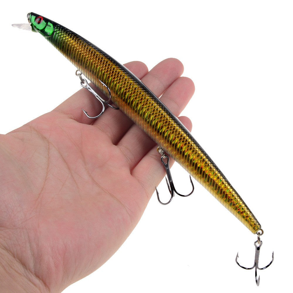 16 Cores 18cm 24g Isca Artificial Minnow Laser Crankbait Dura Plástico Grande Isca Falsa para Pesca Marítima