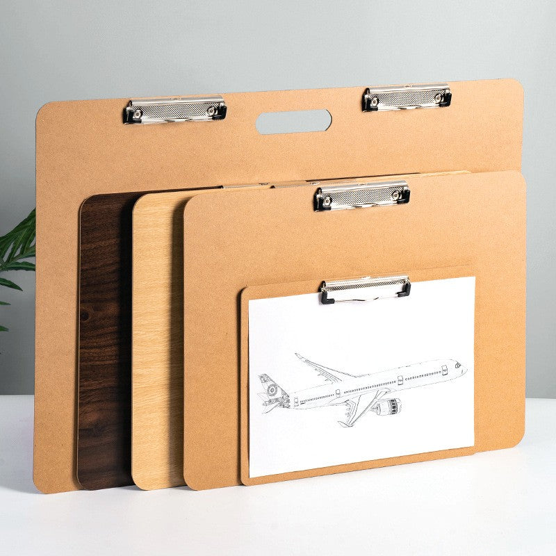 Wooden Board Holding Office Memo File Folder Writing Pad Board Wooden File Storage Container A3 A4 A5 B5 B6 Paper Clip Board