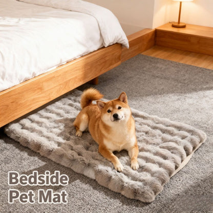 Tapete para Animais de Estimação Quente e Antiderrapante para Cachorros, Cama de Pelúcia de Cor Sólida para Todas as Estações