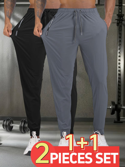 Calça Jogger Masculina Plus Size Respirável para Homens Calça de Moletom Secagem Rápida Reta Cós Elástico Estilo Coreano Clássico Esportivo