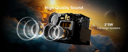 ULTIMEA 1080P Full HD Projector 4k Portable with 90° Gimbal Smart Android 11.0 5G WiFi Bluetooth Home Theater Projectors