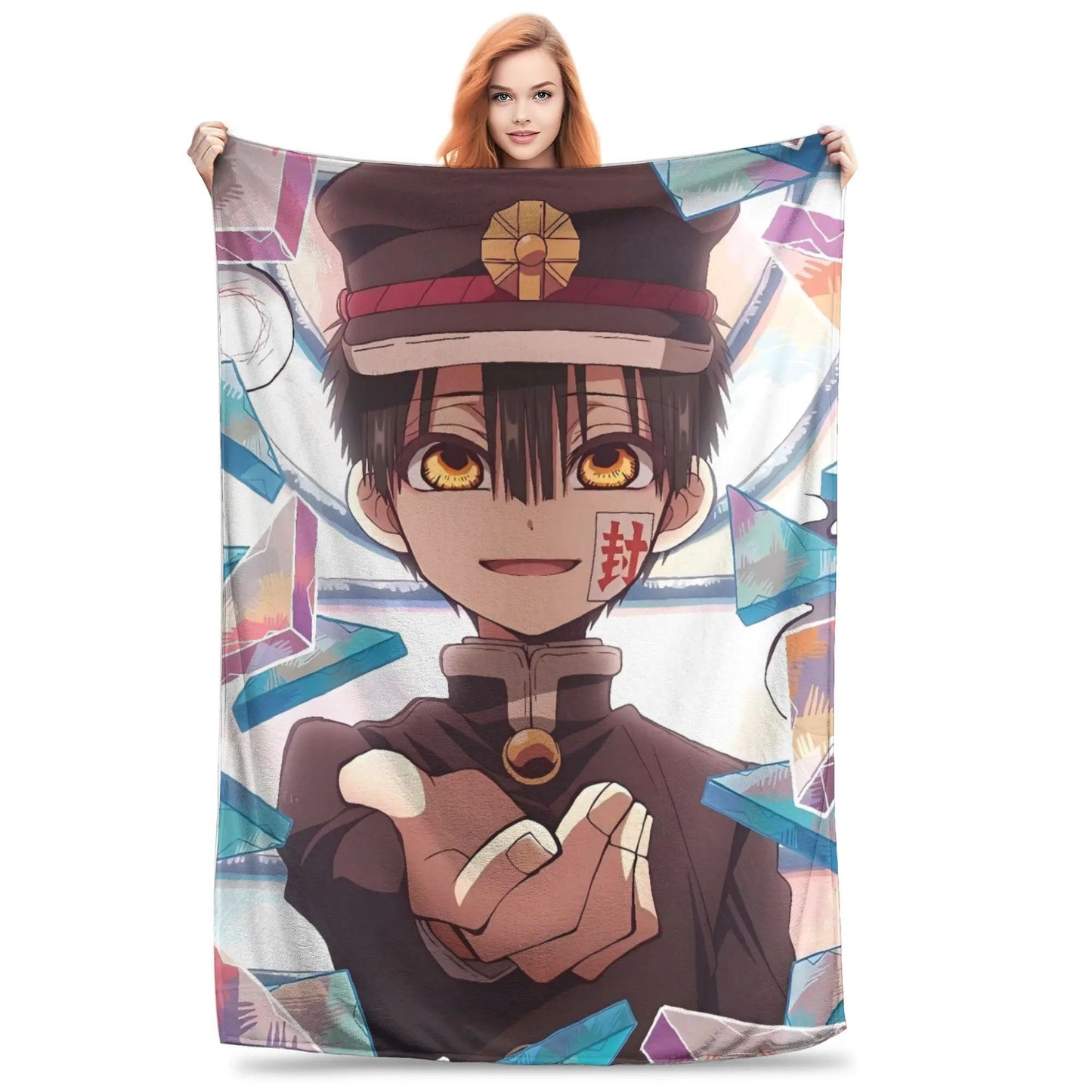 Hanako Kun Japanese Cute Throw Blanket Soft Warm Plush Bedding Home Decor Camping Flannel Bedspread Cover