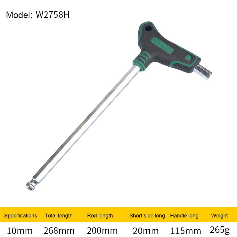 WYNN'S T-Handle Allen Wrench Metric Long Arm Ball/Flat End Hex Key Wrench 1.5-12mm Home Auto Bike Repair Hand Tool Screwdriver