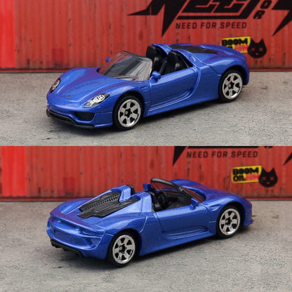 1/61 Porsche 918 Spyder Brinquedo Carro Modelo CCA MSZ 1:64 Miniatura Fundida Coleção Rodas Livres Adequado para Hot Wheels Presente Criança