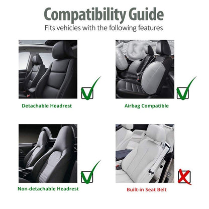 2pcs Universal PU Leather Car Full Seat Cover High Rear Bucket Seat Cover Suitable For Most Car Truck SUV Seat Accessories