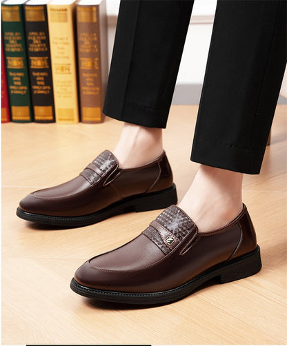 Business Formal Leather Shoes for Men Solid Color Fashion Casual Loafers Male Spring Autumn New Designer Dress Shoes Man