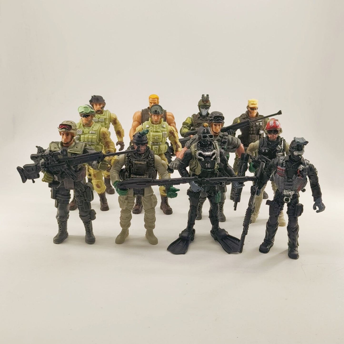 6 Peças/Conjunto Força Militar Armas Guerreiro Elite Action Figure Brinquedos PVC 10cm Terrorista SWAT Time Ornamento Presente de Aniversário Infantil
