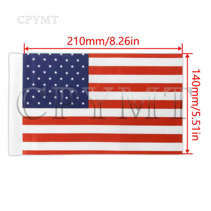 Universal Motorcycle Luggage Rack Nation Flag Double Side Pirate Flag Fit For Harley CBR YZF