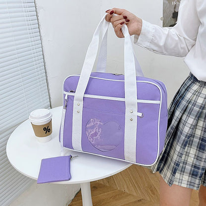 Japanese JK School Heart Uniform Bags Women's Student Handbag Cosplay Anime Shoulder Bag Large Capacity Handbags