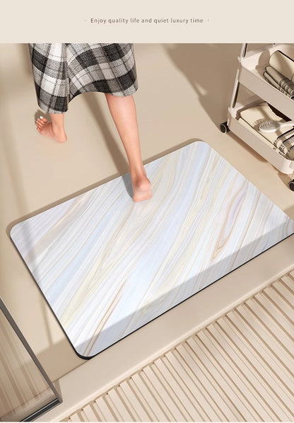 Diatomaceous Earth Bath Mat Bathroom Absorbent Foot Mats Non-Slip Shower Pad Toilet Carpet Quick Dry Entrance Doormat Washable